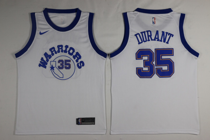 Men Golden State Warriors 35 Durant White Game Nike NBA Jerseys1